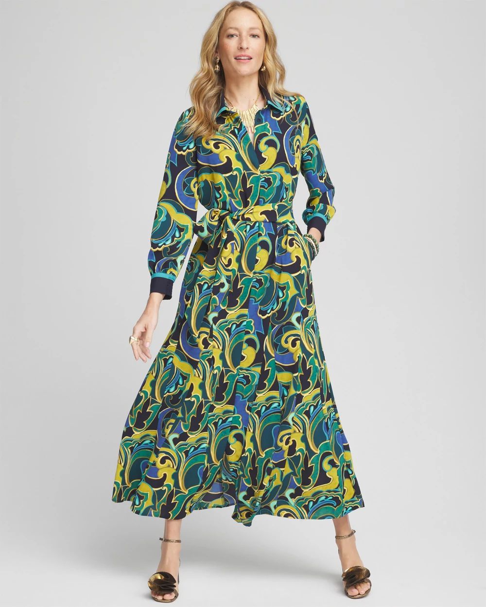 Petite Silky Twill Shirt Dress | Chico's Petite Silky Twill Shirt Dress | Chico's